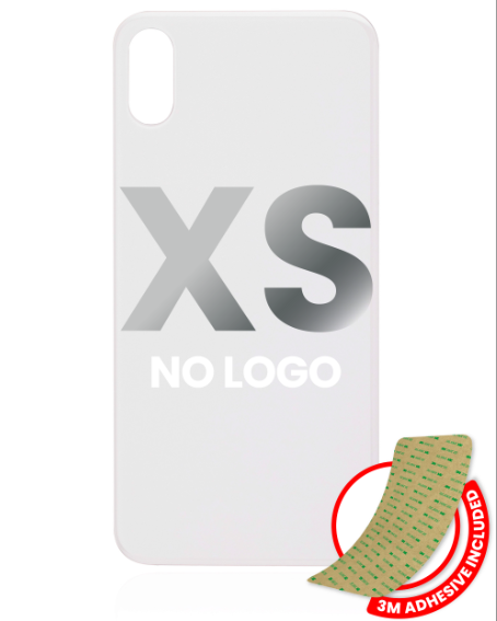 iPhone XS Back Glass Replacement (No Logo / Large Camera Hole) White