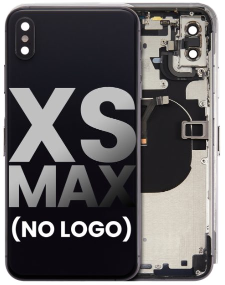 iPhone XS Max Back Housing with Small Parts Pre-Installed (No Logo) (Space Grey)
