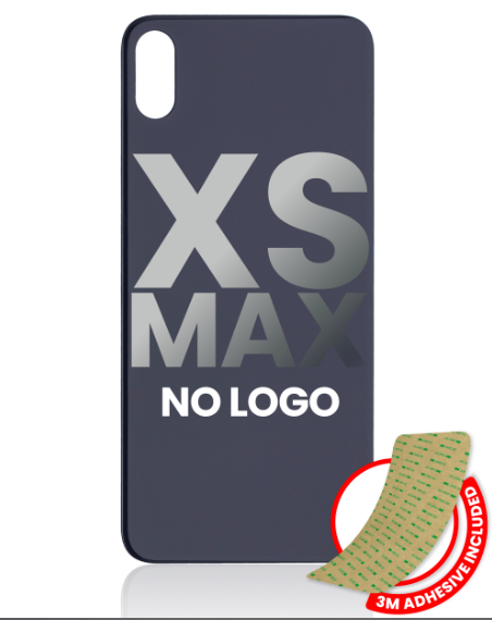 iPhone XS Max Back Glass Replacement (No Logo / Large Camera Hole) Space Grey