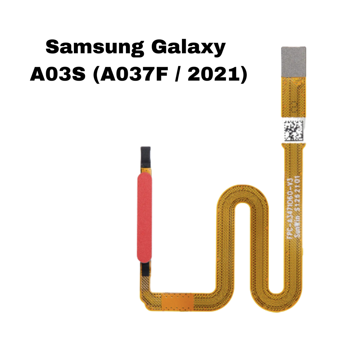Samsung Galaxy A03S (A037F / 2021) Fingerprint Reader With Flex Cable (Red)
