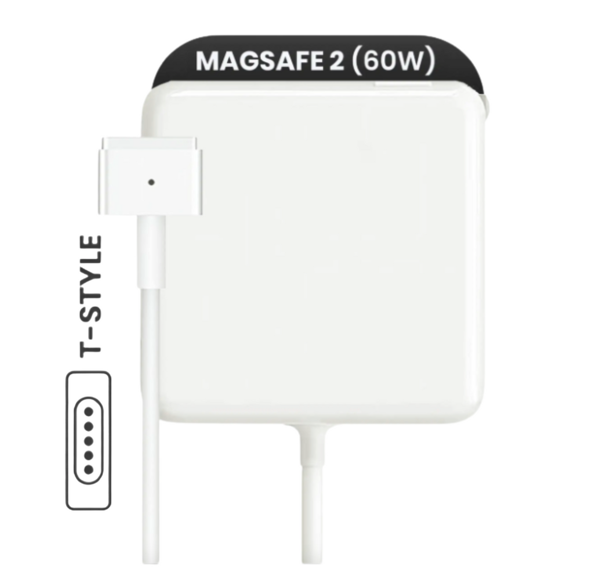 60W MagSafe 2 Power Adapter With Cable (T-Style) For MacBook (OEM Grade A/B) 