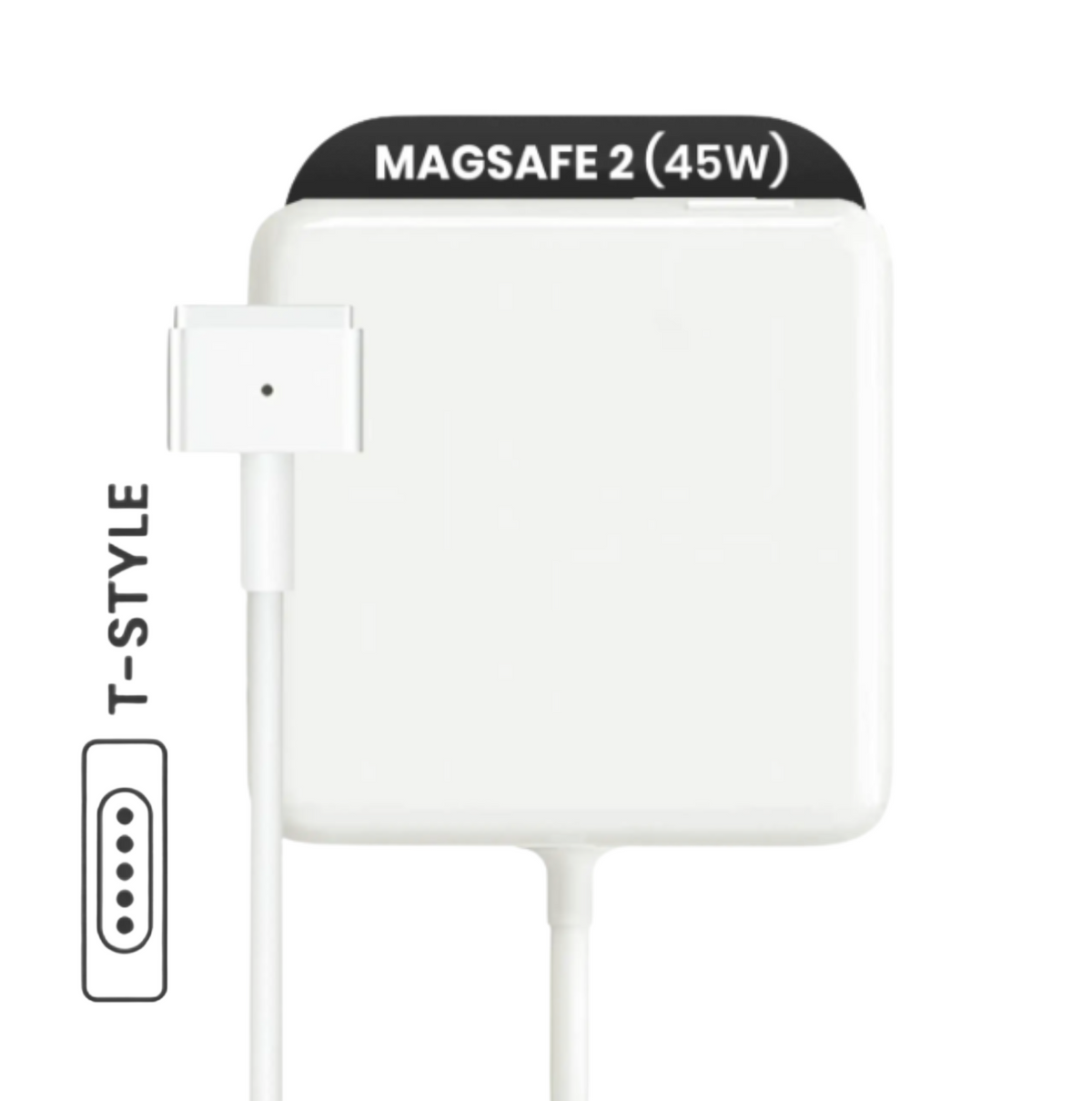 45W MagSafe 2 Power Adapter With Cable (T-Style) For MacBook (OEM Grade A/B) 