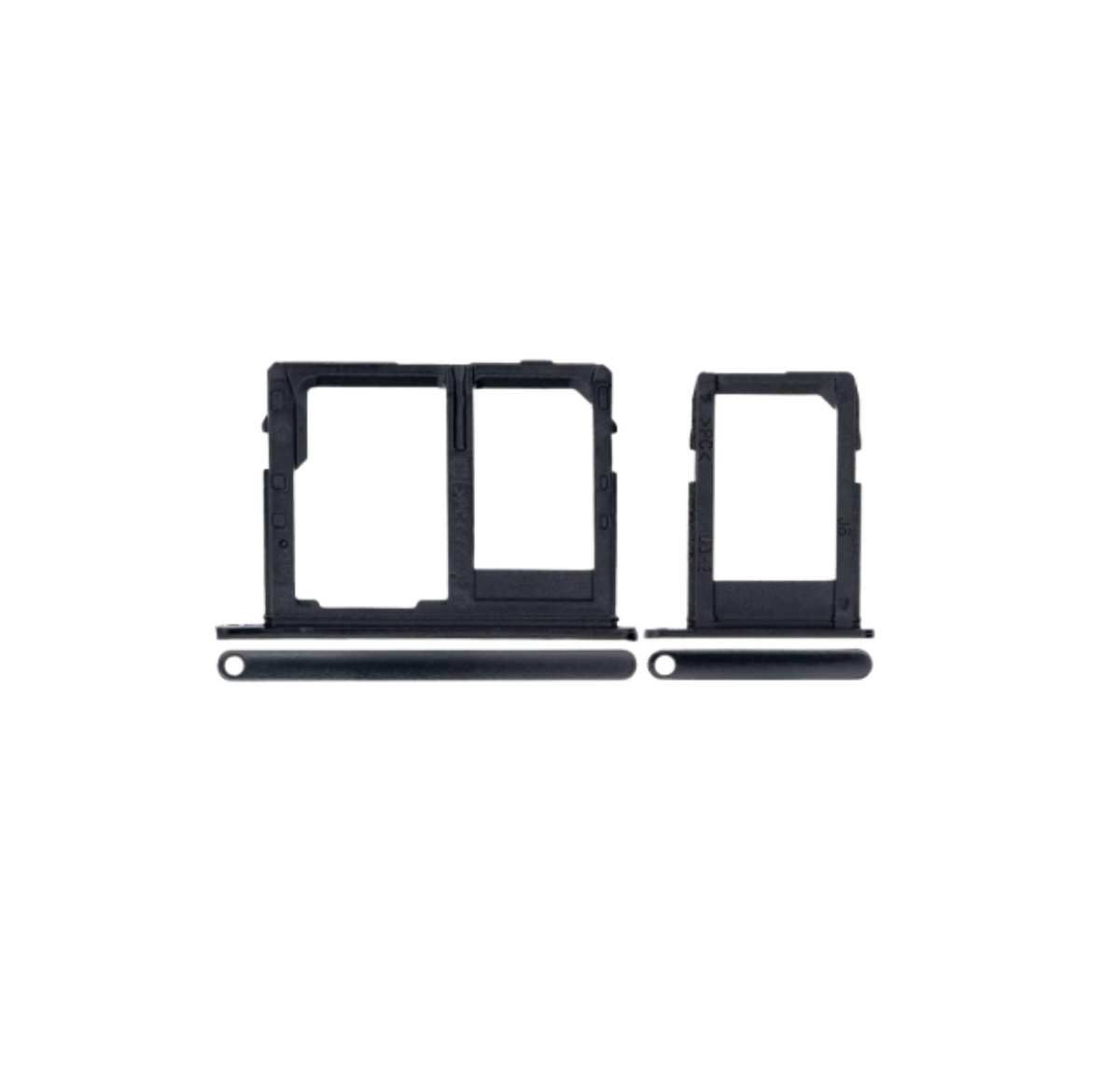 Samsung Galaxy J8 (J810 / 2018) Sim Card Tray (Black) (2 Piece Set)