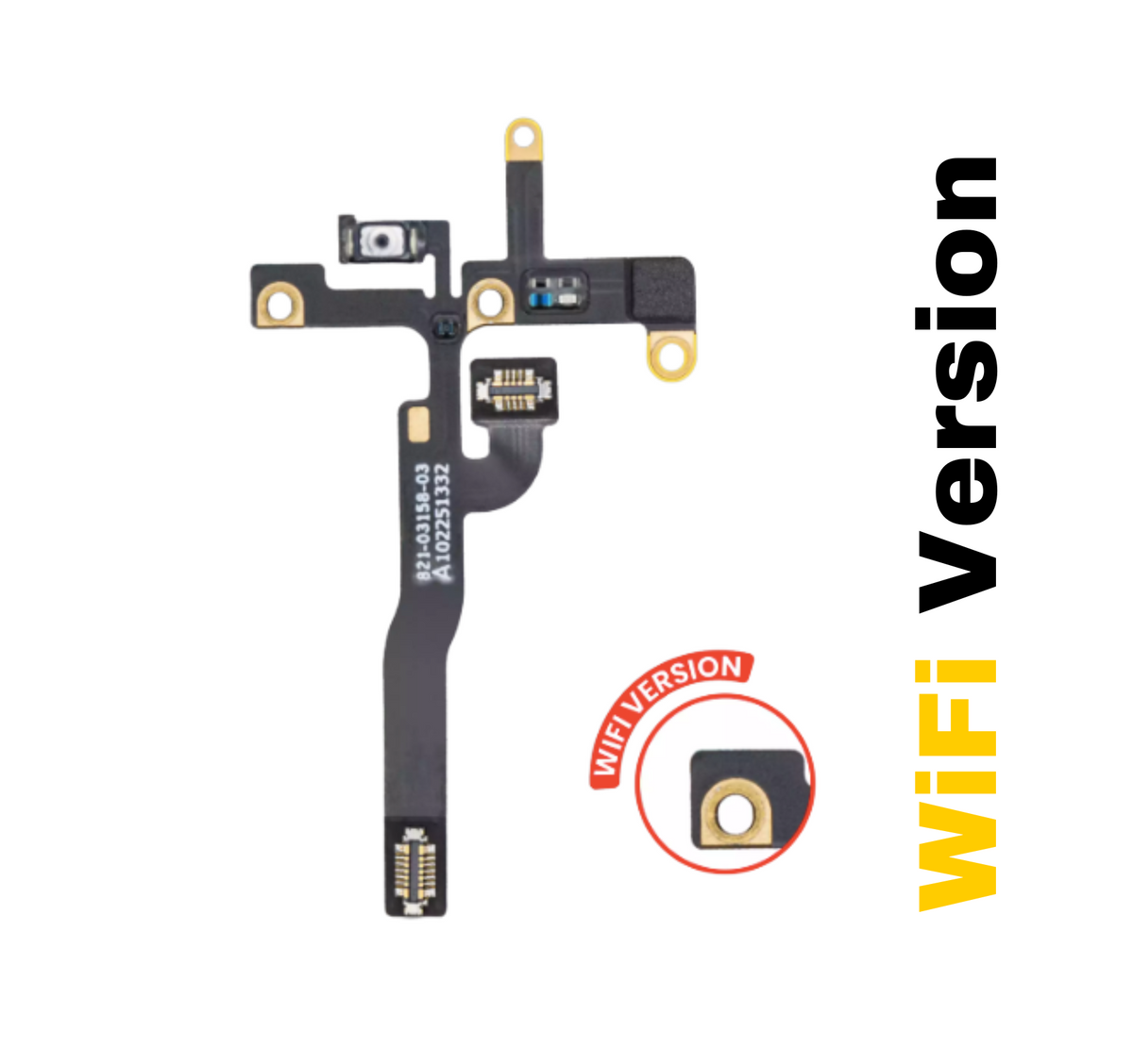 iPad Pro 12.9" 5th Gen (2021) / Pro 12.9" 6th Gen (2022) / Pro 11" 3rd Gen (2021) / Pro 11" 4th Gen (2022) Power Button Flex Cable (WiFi Version)