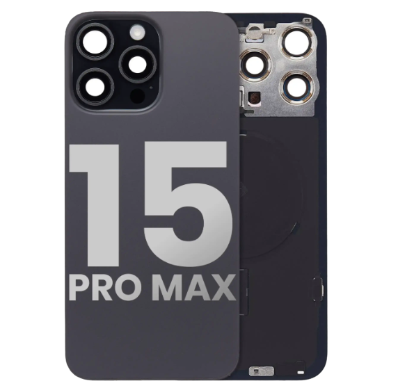 iPhone 15 Pro Max Back Glass with Steel Plate with Wireless NFC Charging MagSafe Magnet & Flashlight Flex (Used OEM Pull: Like New)
