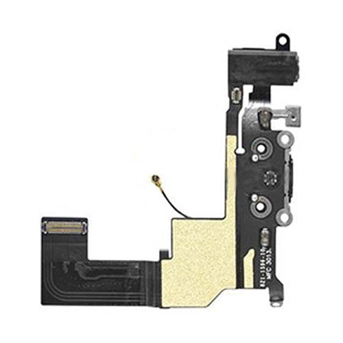 iPhone 5S Dock Connector Charging Port Headphone Jack Flex Cable - Black