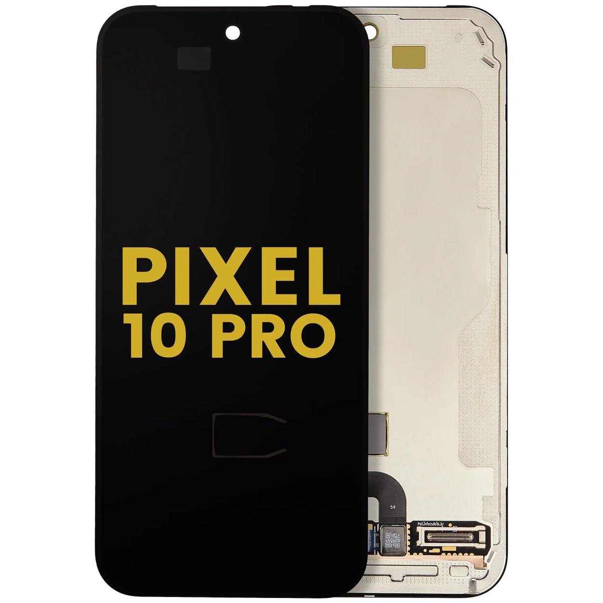Google Pixel 10 Pro OEM refurbished OLED assembly with frame and fingerprint sensor – front cover