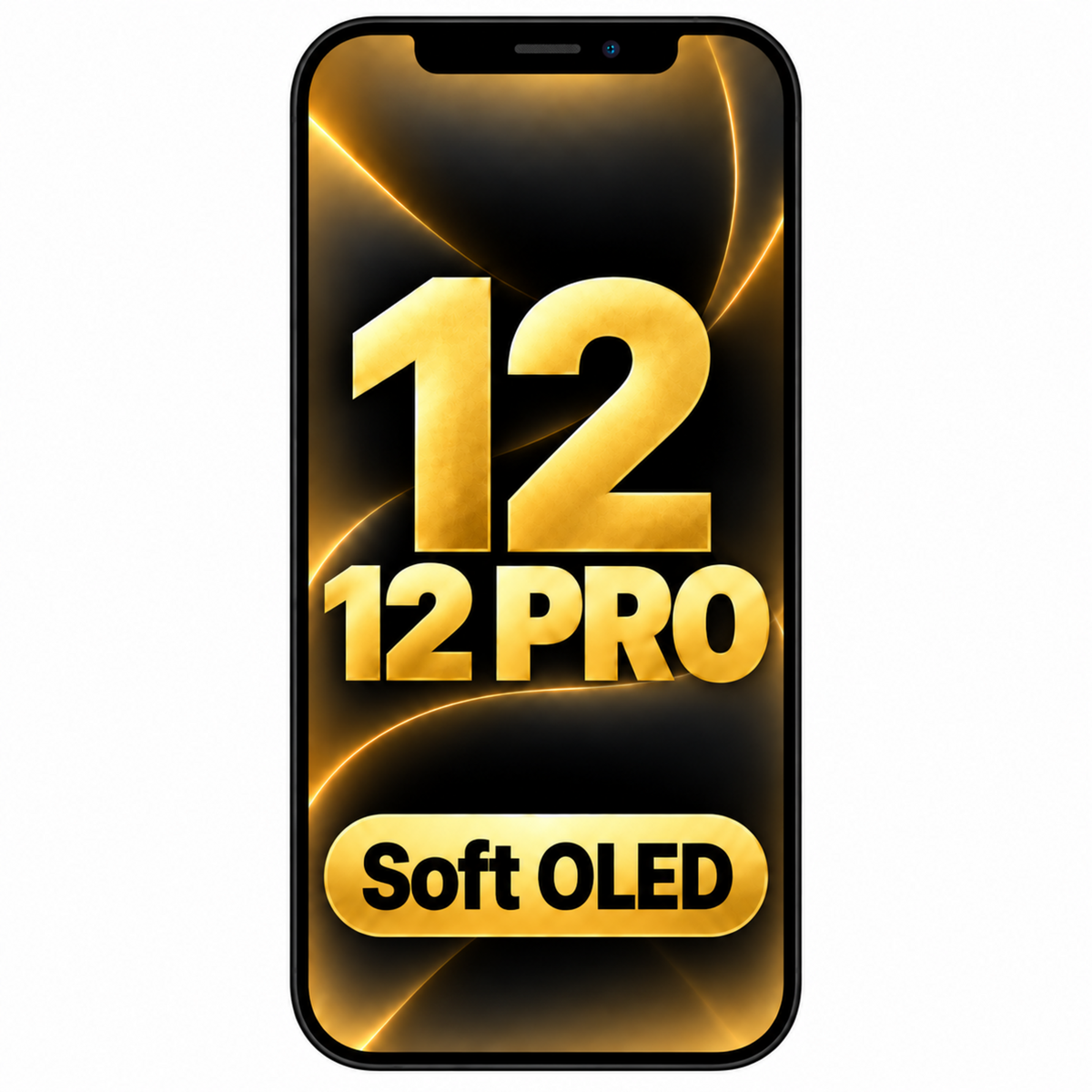 iPhone 12 12 Pro soft OLED screen replacement with steel plate