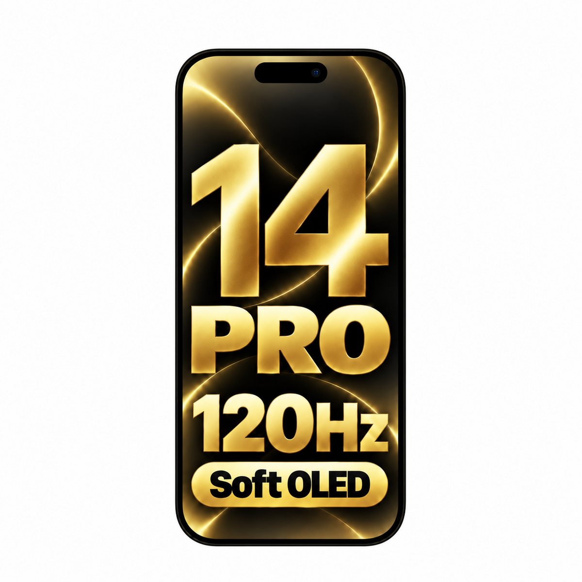 Front view of iPhone 14 Pro OLED Screen 120HZ