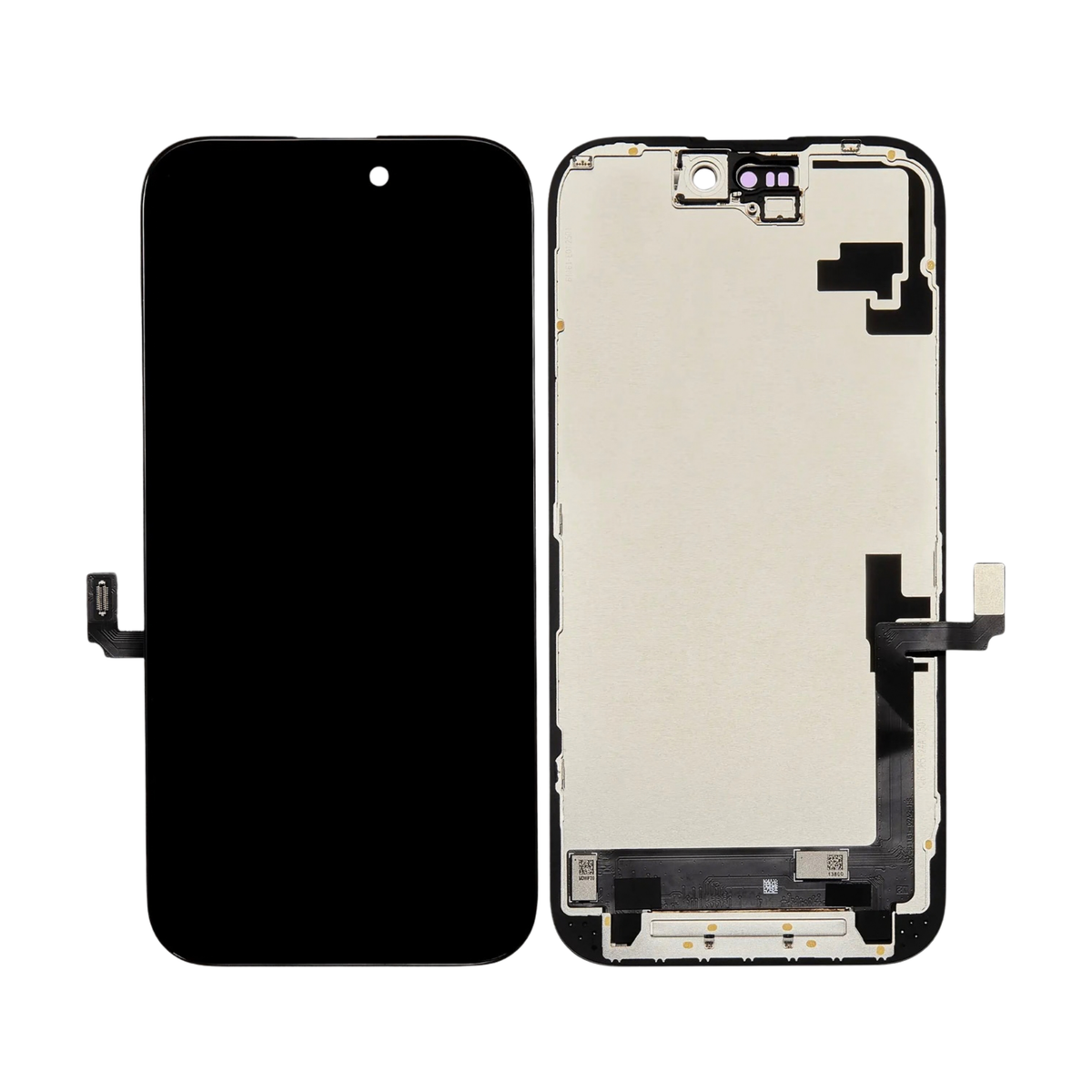 Both sides view of iPhone 16 LCD screen replacement assembly