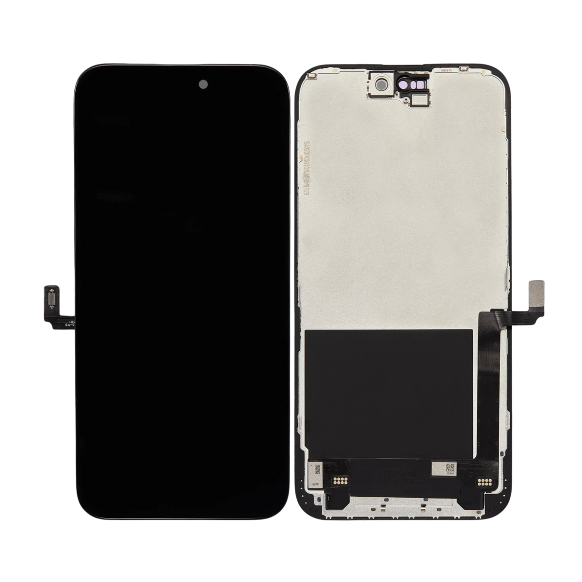 Both sides view of iPhone 16 Plus LCD screen replacement assembly