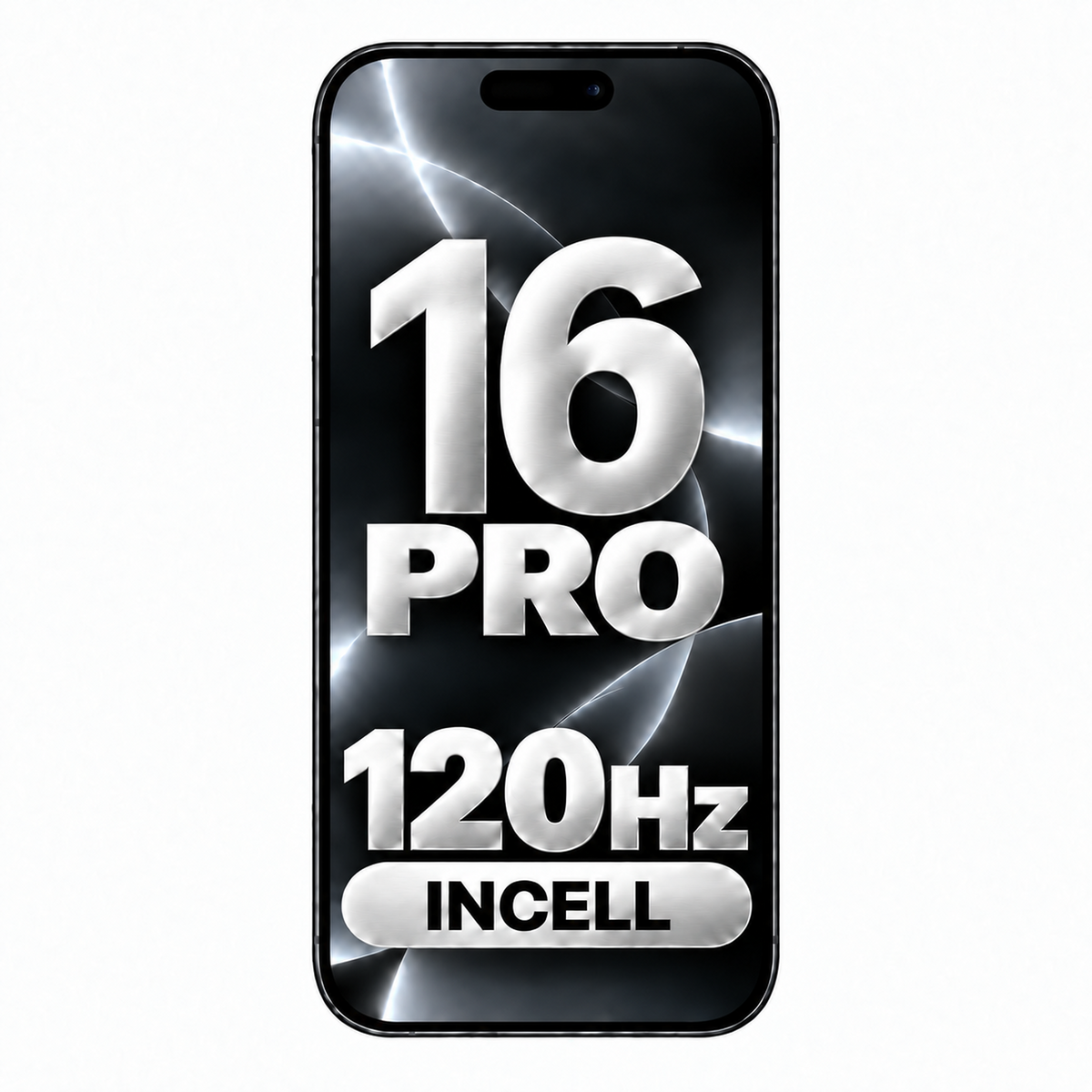 Front View of iPhone 16 Pro screen replacement Incell LCD 120Hz