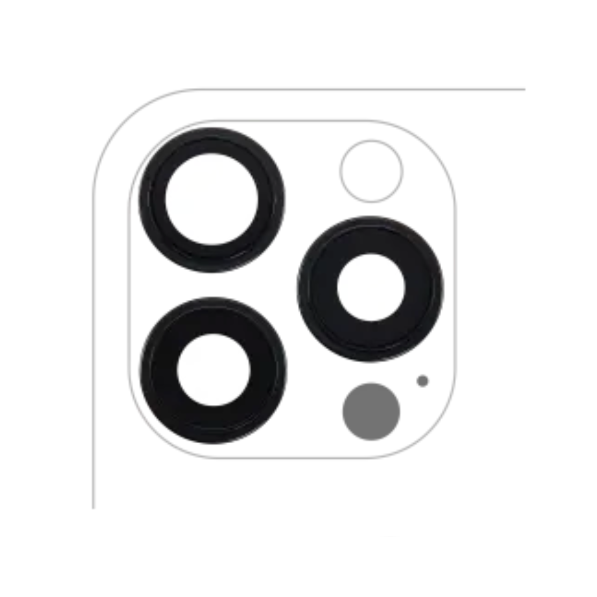 iPhone 16 Pro back camera lens kit 3 piece bracket bezel