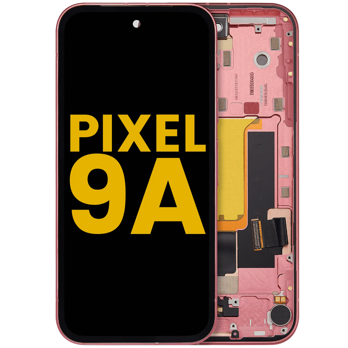 Google Pixel 9a OEM refurbished OLED with frame and fingerprint sensor – Peony