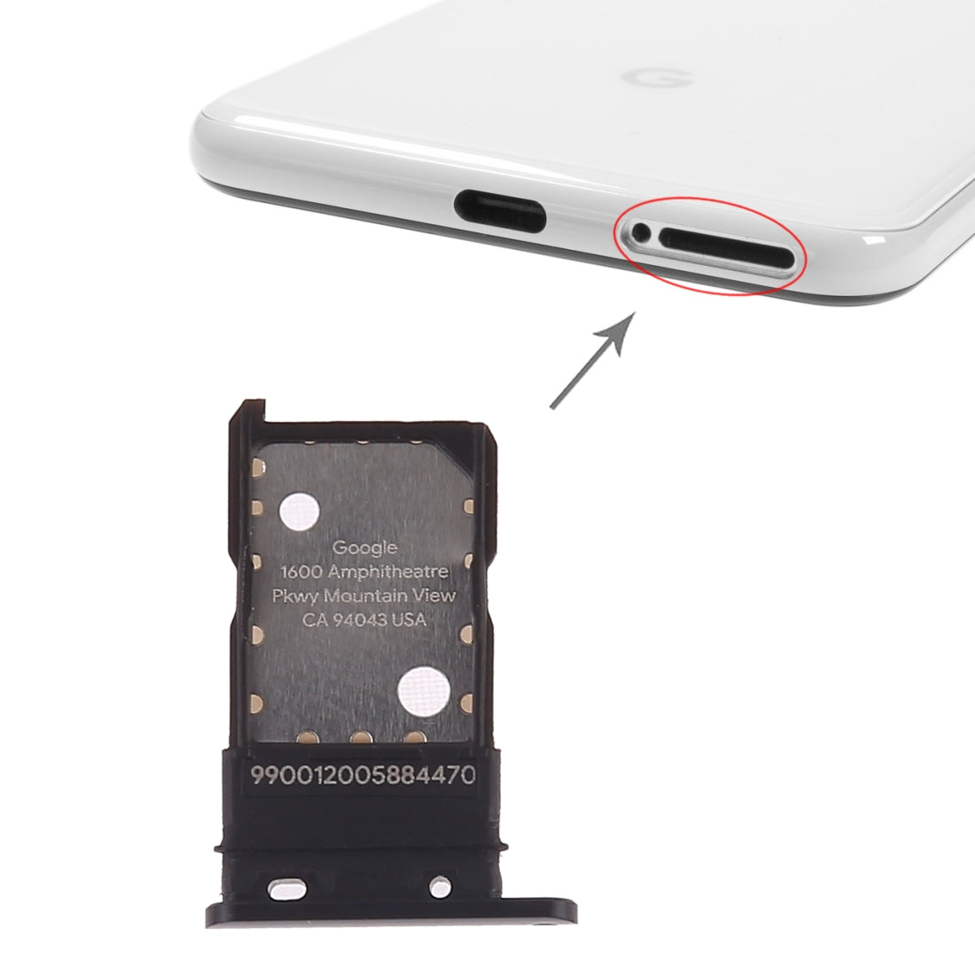 Sim Card Tray for Google Pixel 3 < Black >