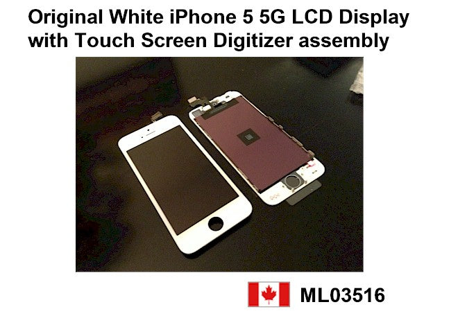 iPhone 5 Screen Assembly with Steel Plate - White (Premium)