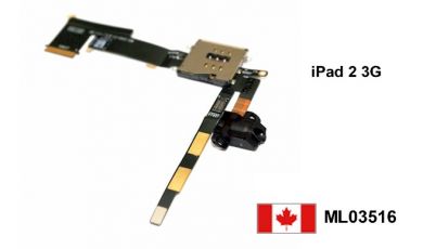 iPad 2 Audio Jack Flex Cable with Sim Connector
