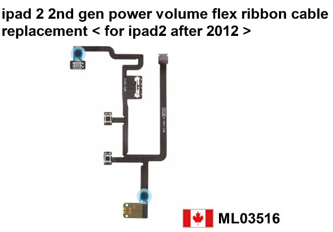 iPad 2 Power / Volume Flex Cable - 2012 Version
