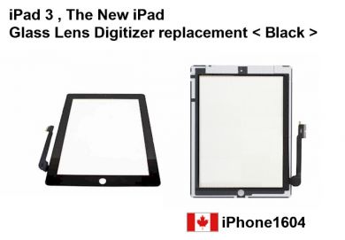 iPad 3 Digitizer (Home Button Pre-Installed) – Black