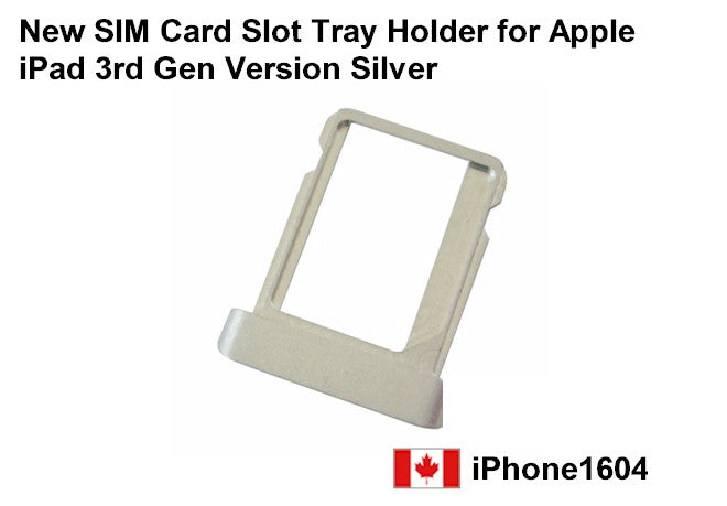 iPad 3 Sim Tray Card Holder - Silver