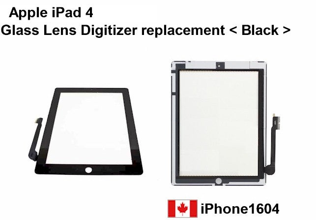 iPad 4 Digitizer (Home Button Pre-Installed) – Black