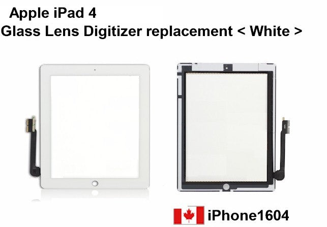 iPad 4 Digitizer (Home Button Pre-Installed) – White