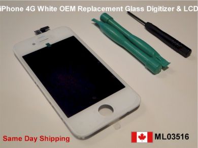 iPhone 4 Screen Assembly with Steel Plate - White