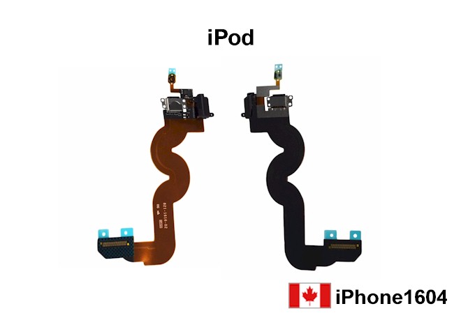 iPod Touch 5G Charging Dock Connector / Headphone Audio Jack Flex Cable - Black