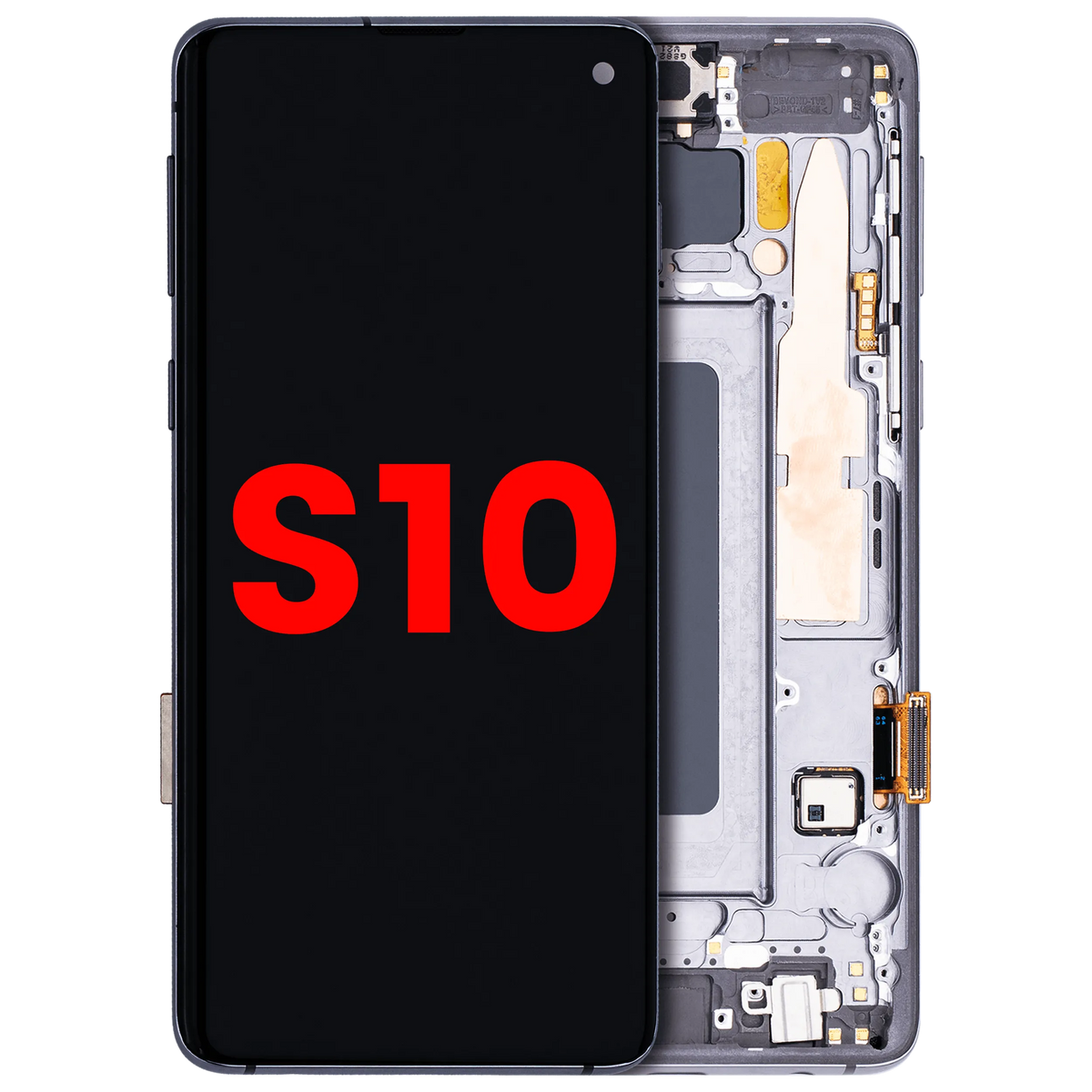 Samsung Galaxy S10 Aftermarket screen with frame Prism / Ceramic Black