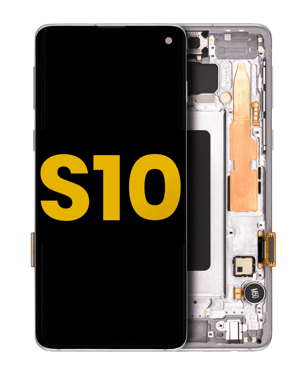 Samsung Galaxy S10 OEM Refurbished screen with frame Prism White