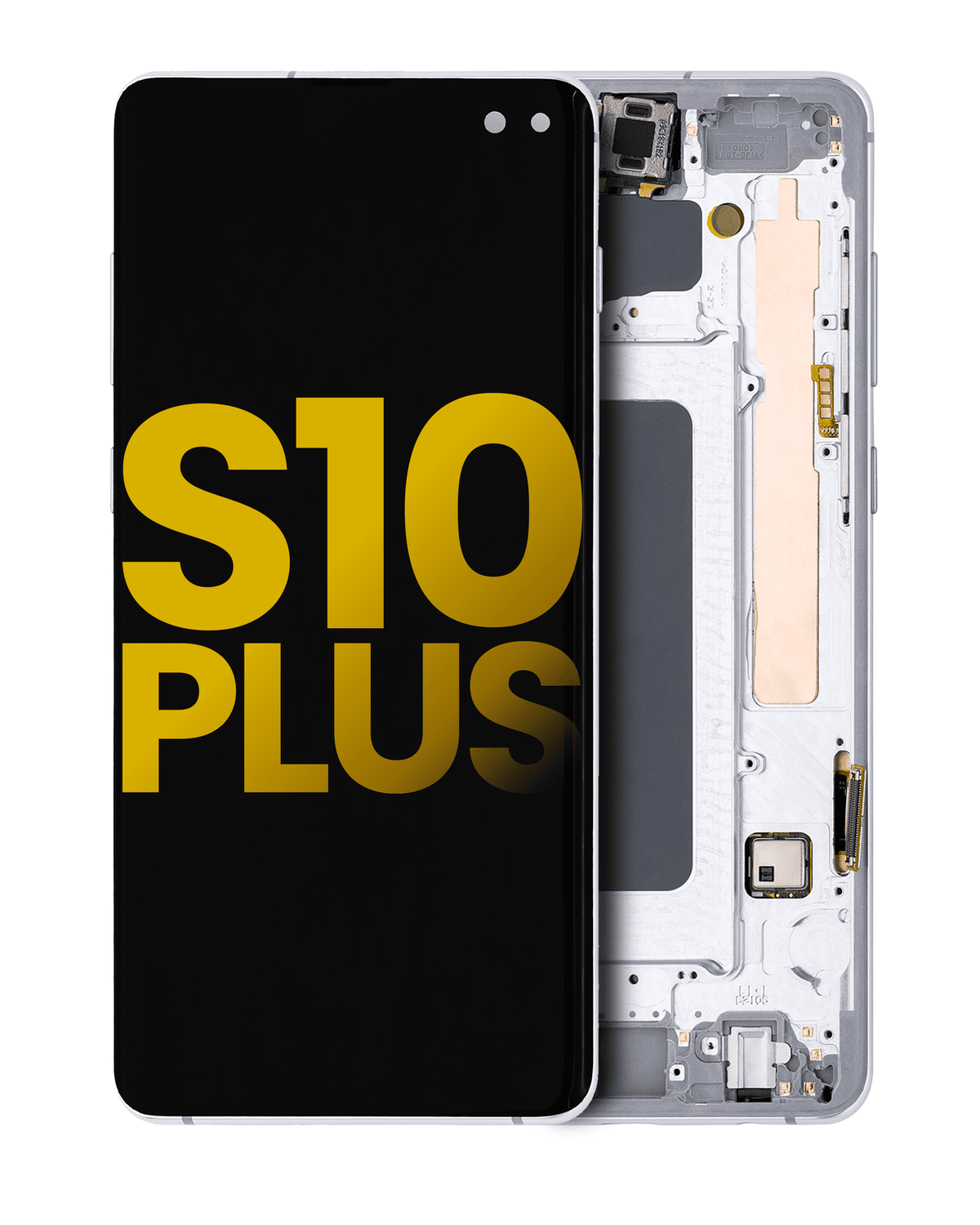 Samsung Galaxy S10 Plus OEM Refurbished screen with frame Prism White