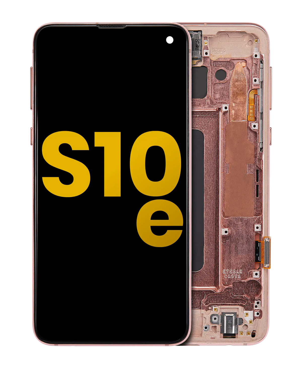 Samsung Galaxy S10e OEM Refurbished screen with frame Flamingo Pink