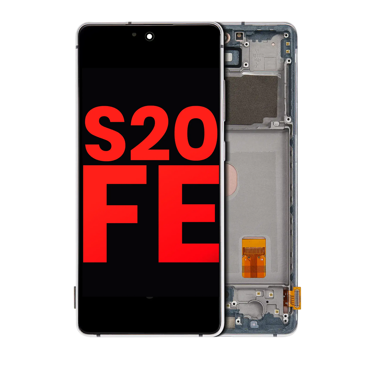 Samsung Galaxy S20 FE Aftermarket screen with frame Cloud White
