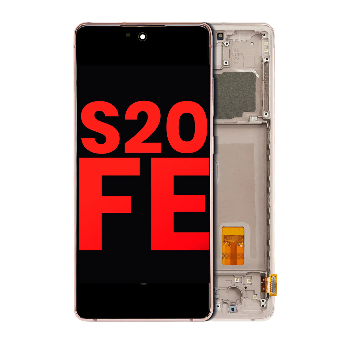 Samsung Galaxy S20 FE Aftermarket screen with frame Cloud Orange
