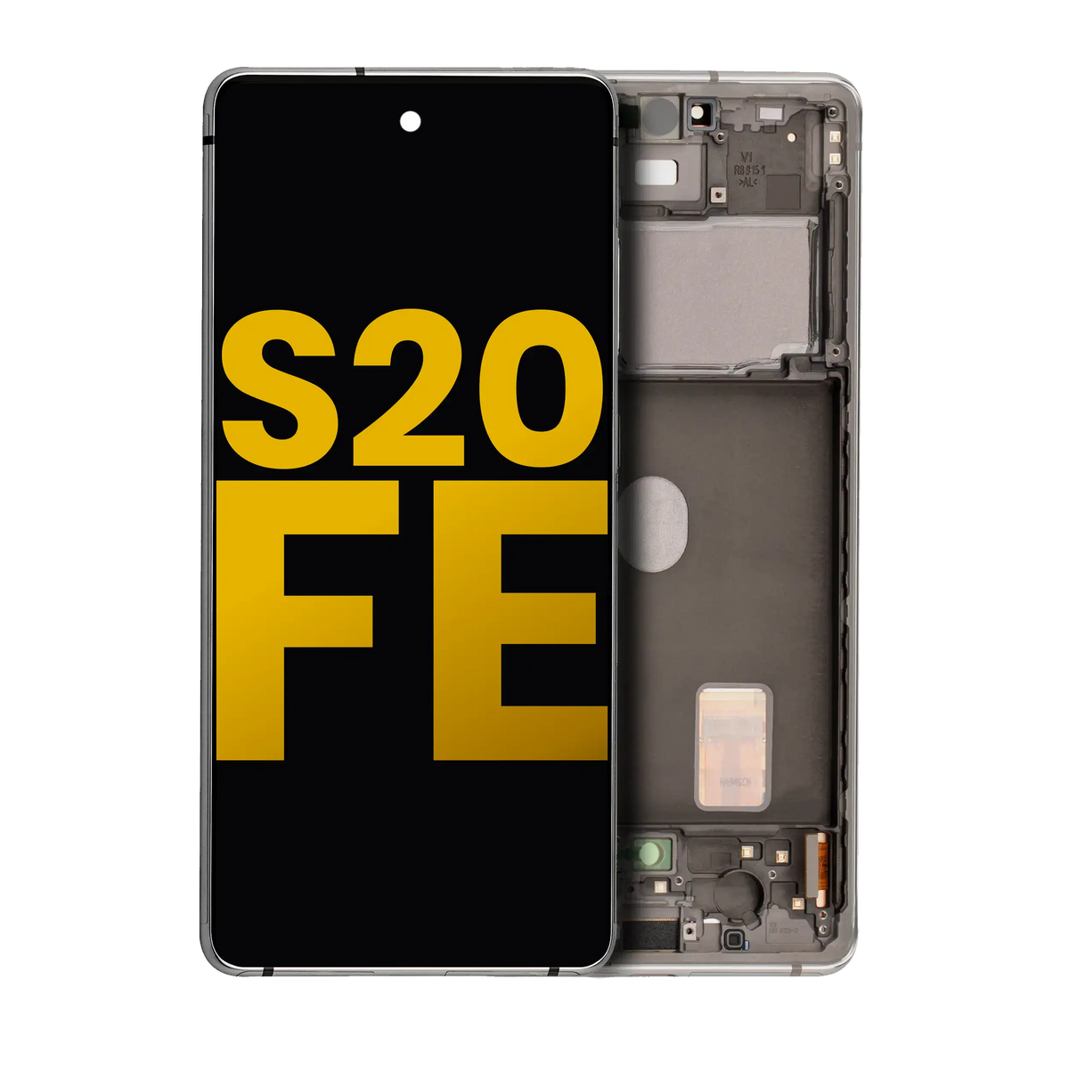 Samsung Galaxy S20 FE OEM Refurbished screen with frame Cloud White