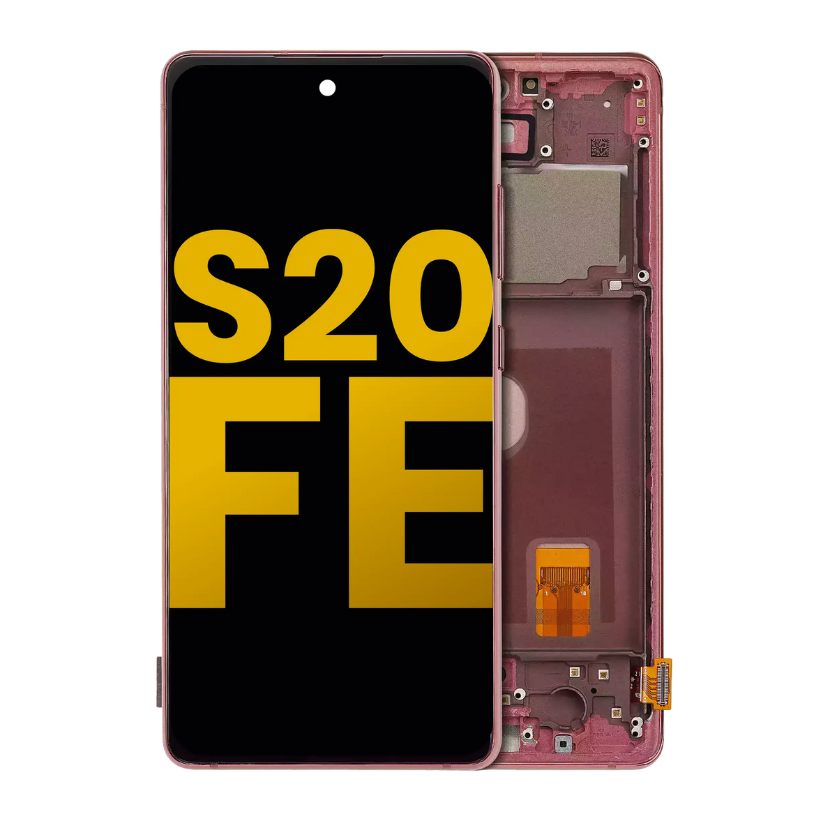 Samsung Galaxy S20 FE OEM Refurbished screen with frame Cloud Red