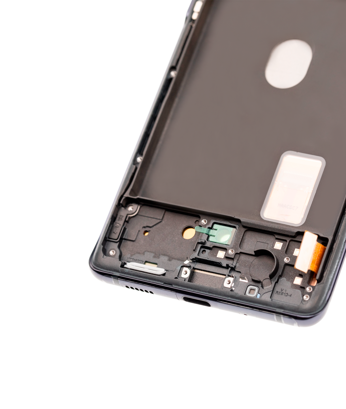 Samsung Galaxy S20 FE OEM Refurbished screen with frame Cloud Navy detail
