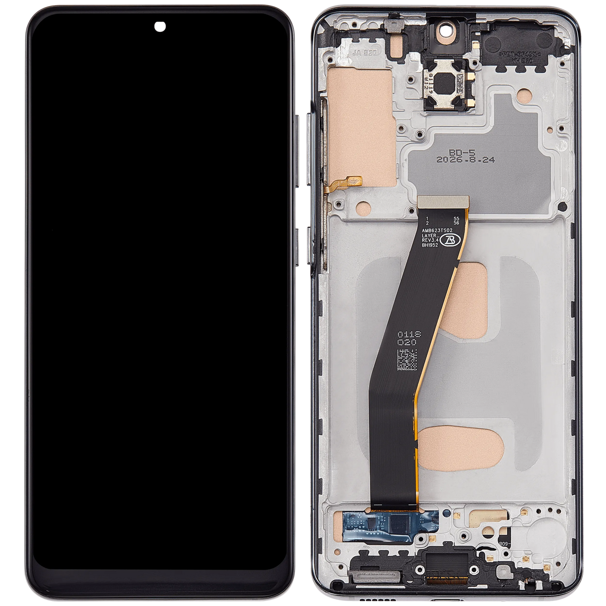 Samsung Galaxy S20 Non-Verizon Incell screen with frame Cosmic Black