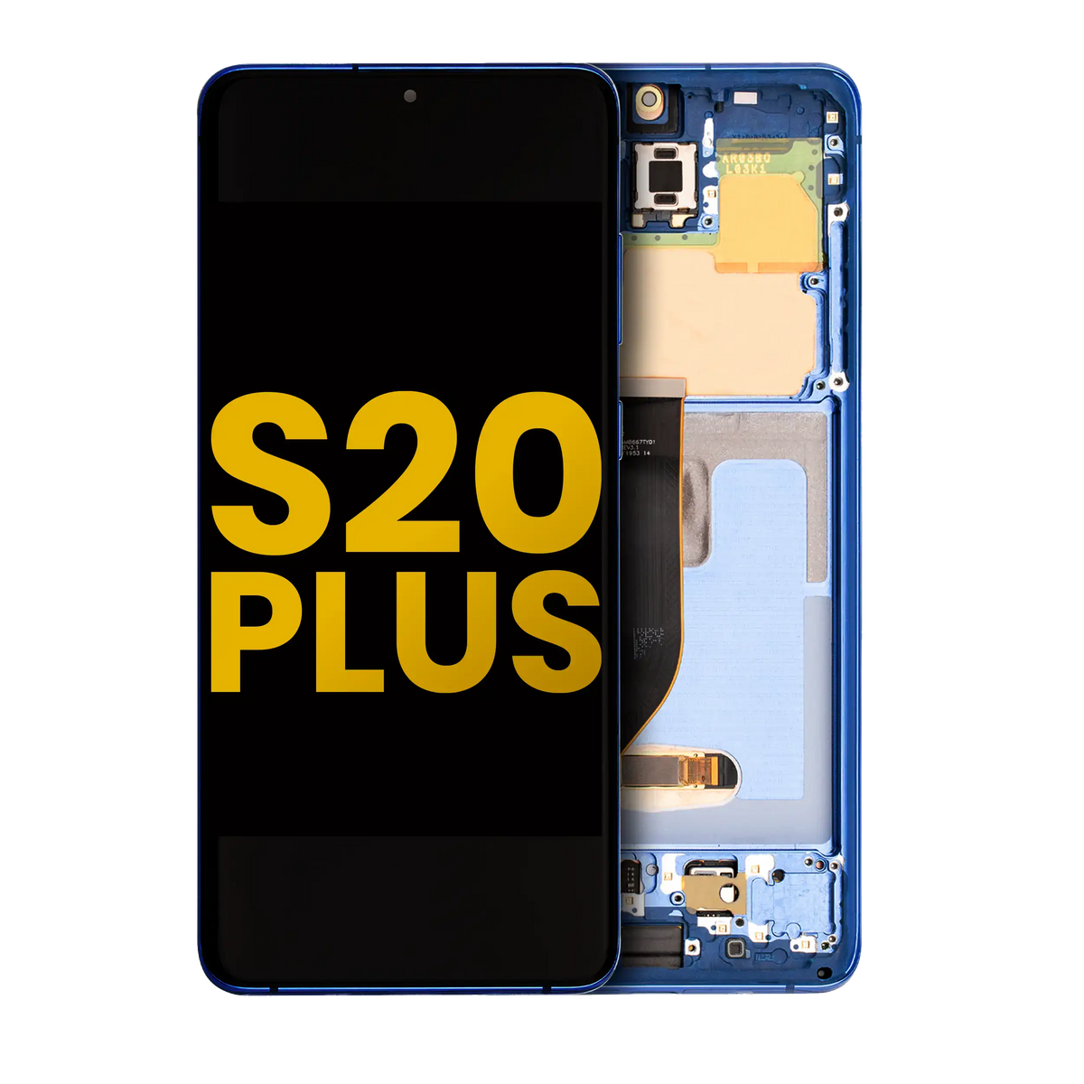 Samsung Galaxy S20 Plus OEM Refurbished screen with frame Aura Blue