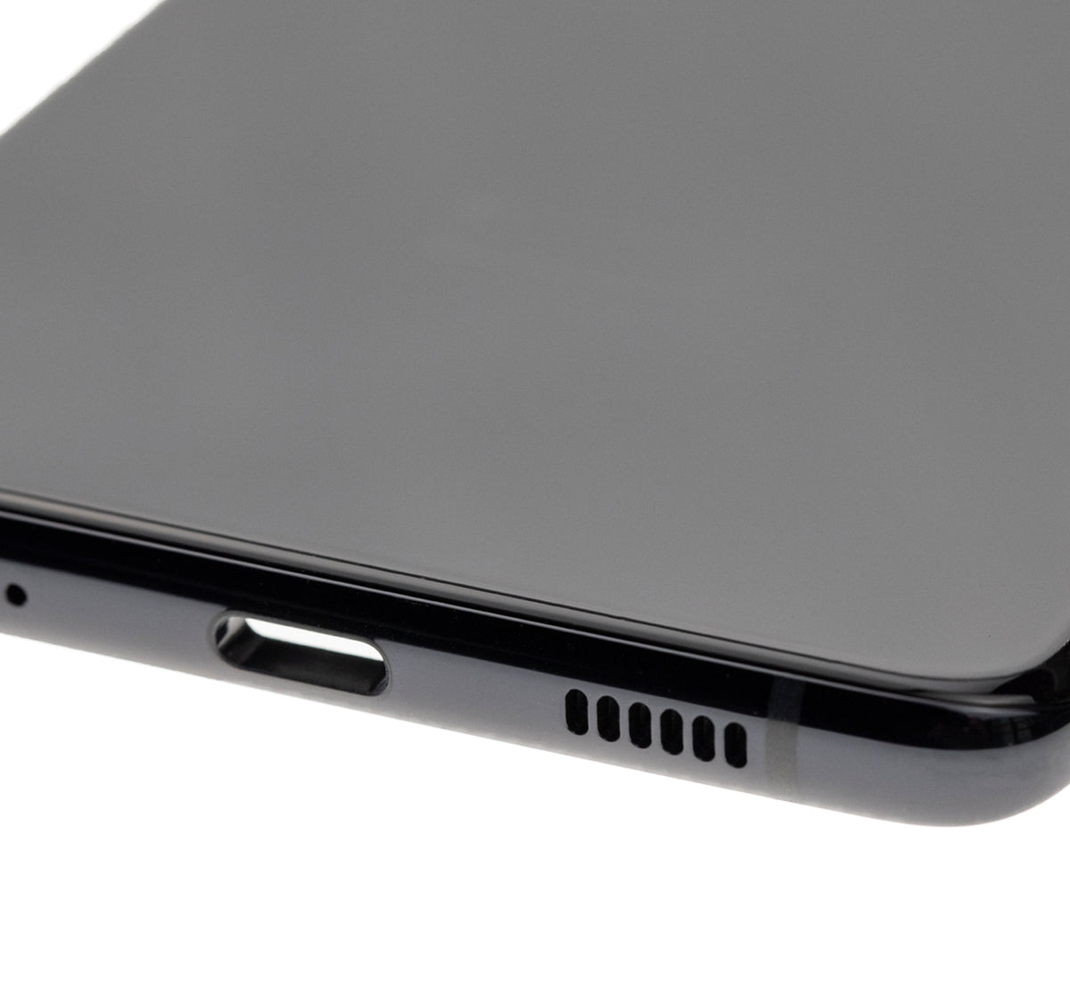 Samsung Galaxy S20 Plus OEM Refurbished screen with frame Cosmic Black detail