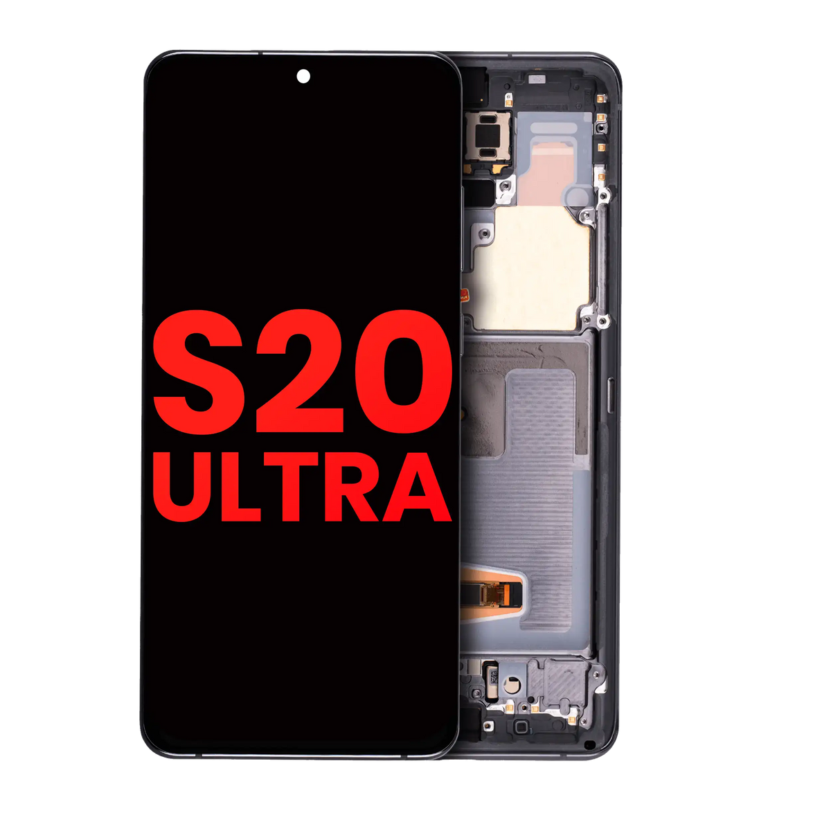 Samsung Galaxy S20 Ultra Aftermarket screen with frame Cosmic Gray