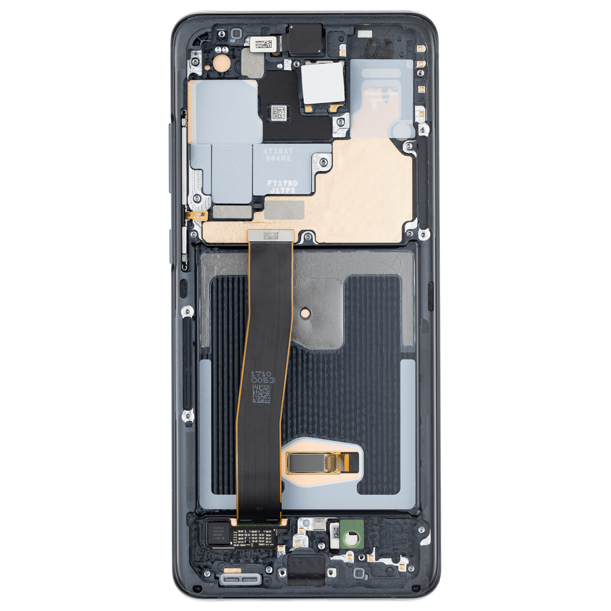 Samsung Galaxy S20 Ultra Aftermarket screen with frame Cosmic Black detail