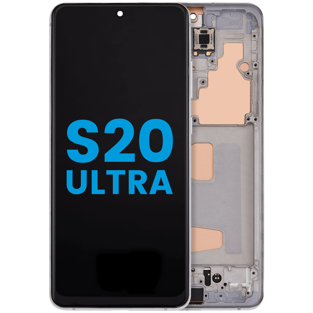 Samsung Galaxy S20 Ultra Incell screen with frame Cloud White
