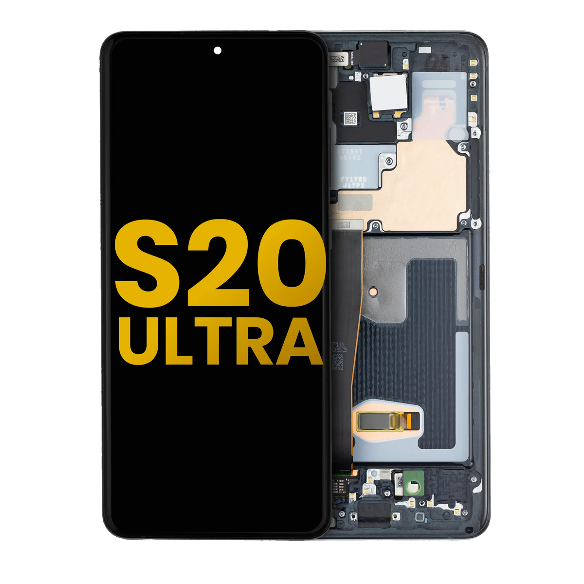 Samsung Galaxy S20 Ultra OEM Refurbished screen with frame Cosmic Black