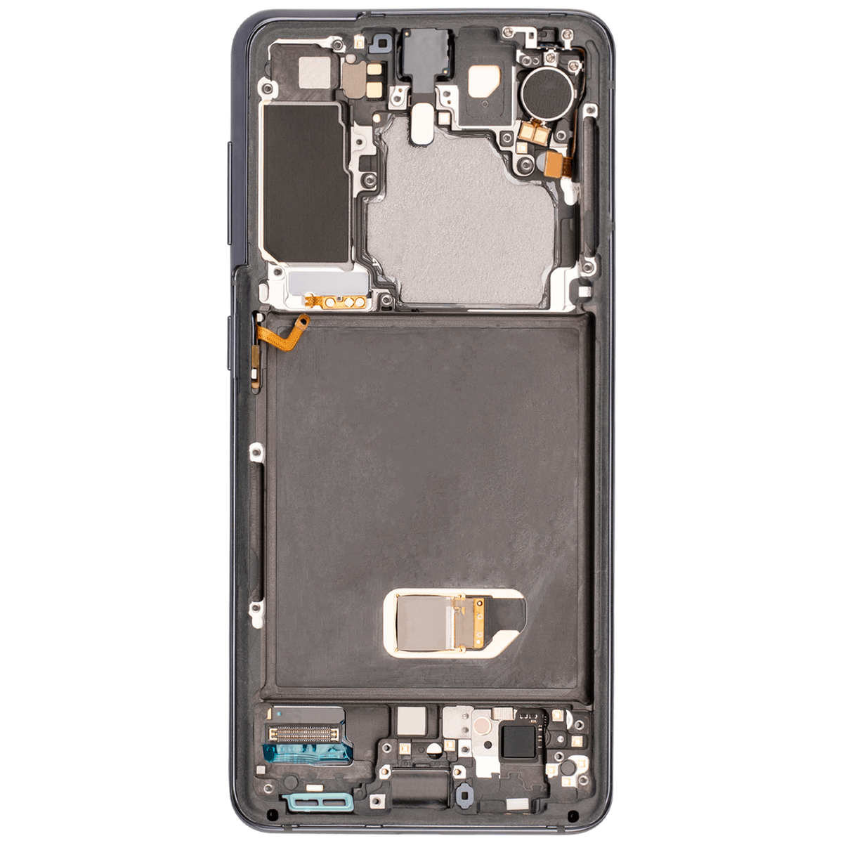 Samsung Galaxy S21 Aftermarket screen with frame Phantom Gray detail