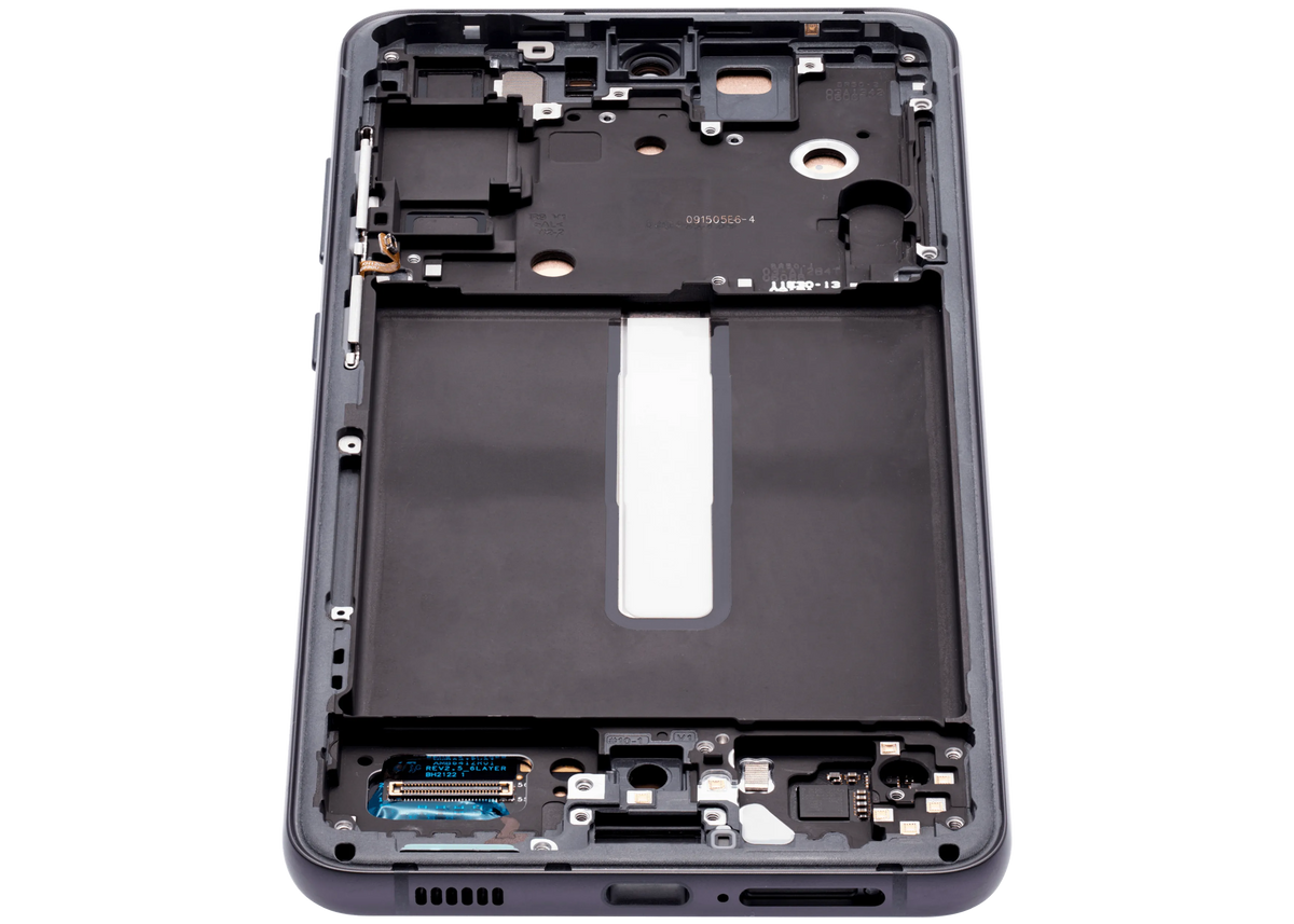 Samsung Galaxy S21 FE Aftermarket 120Hz screen with frame Graphite detail