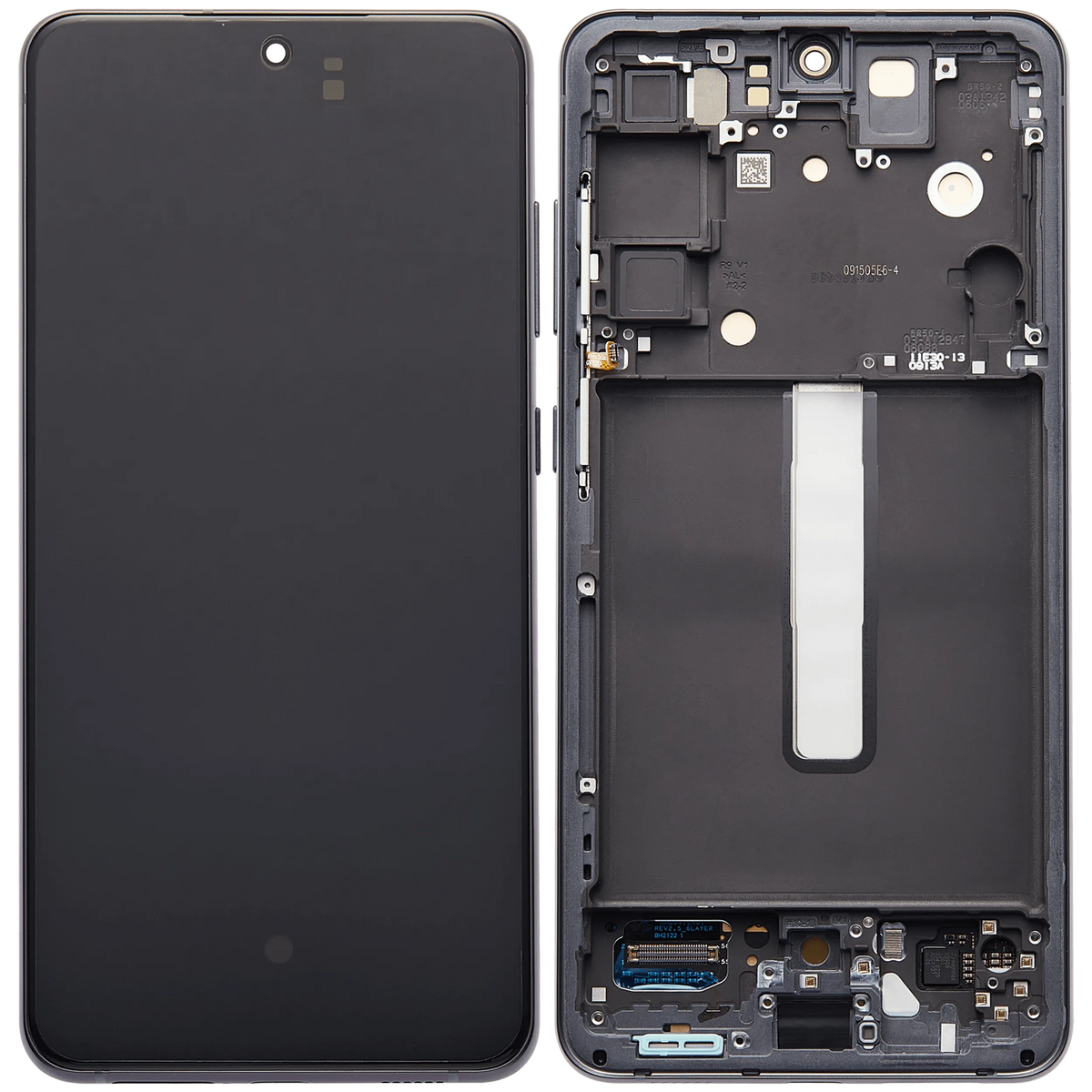 Samsung Galaxy S21 FE Aftermarket 120Hz screen with frame Graphite detail