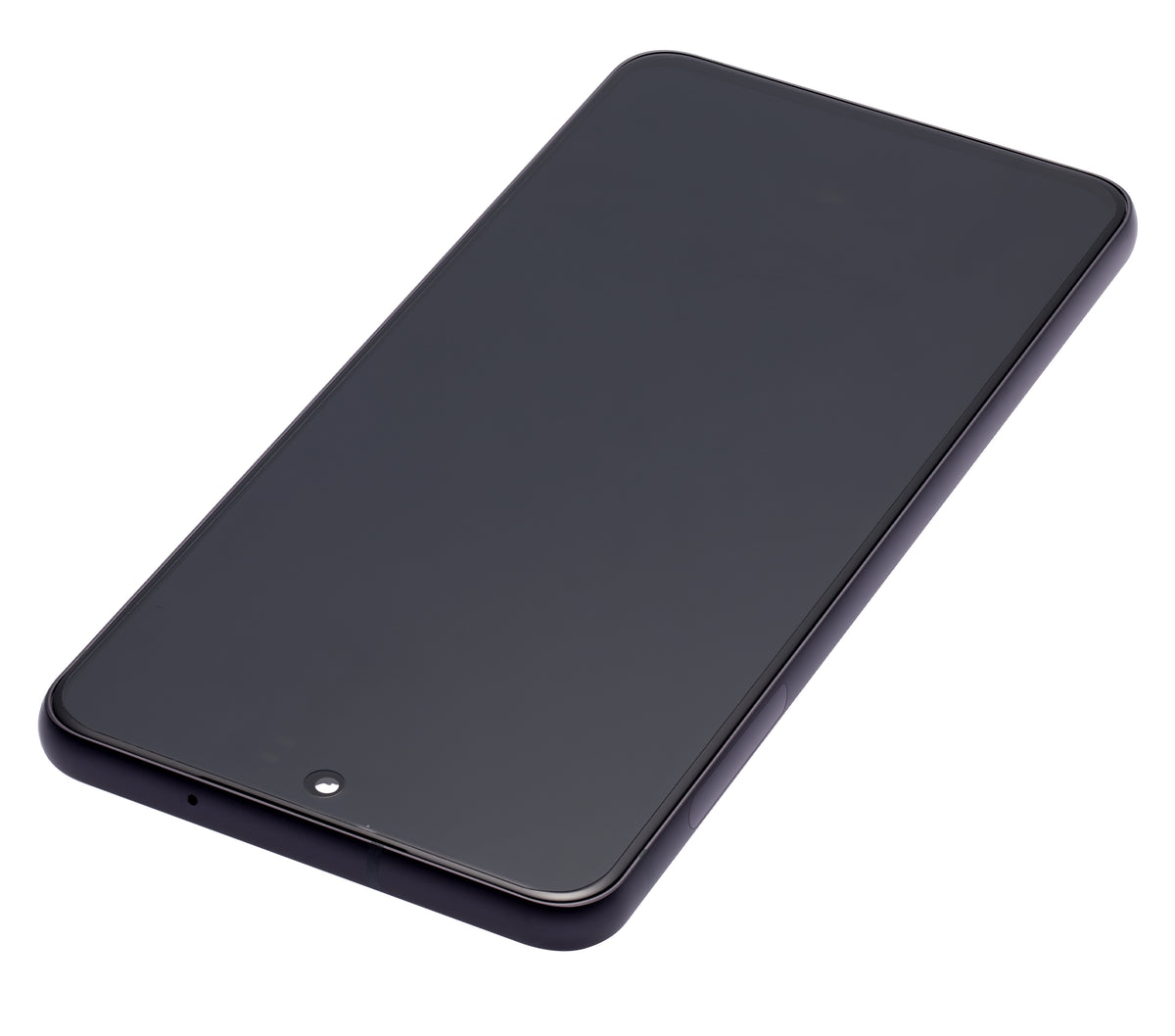 Samsung Galaxy S21 FE OEM Refurbished screen with frame Graphite detail