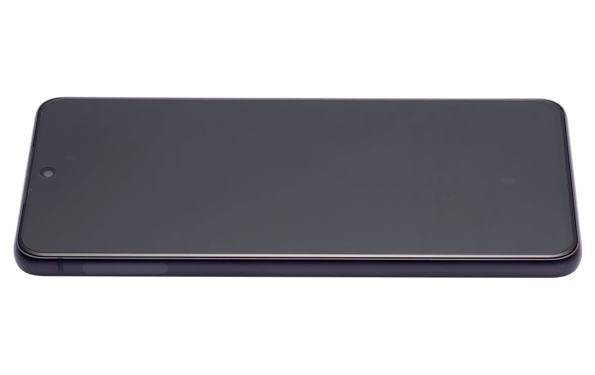 Samsung Galaxy S21 FE OEM Refurbished screen with frame Graphite detail