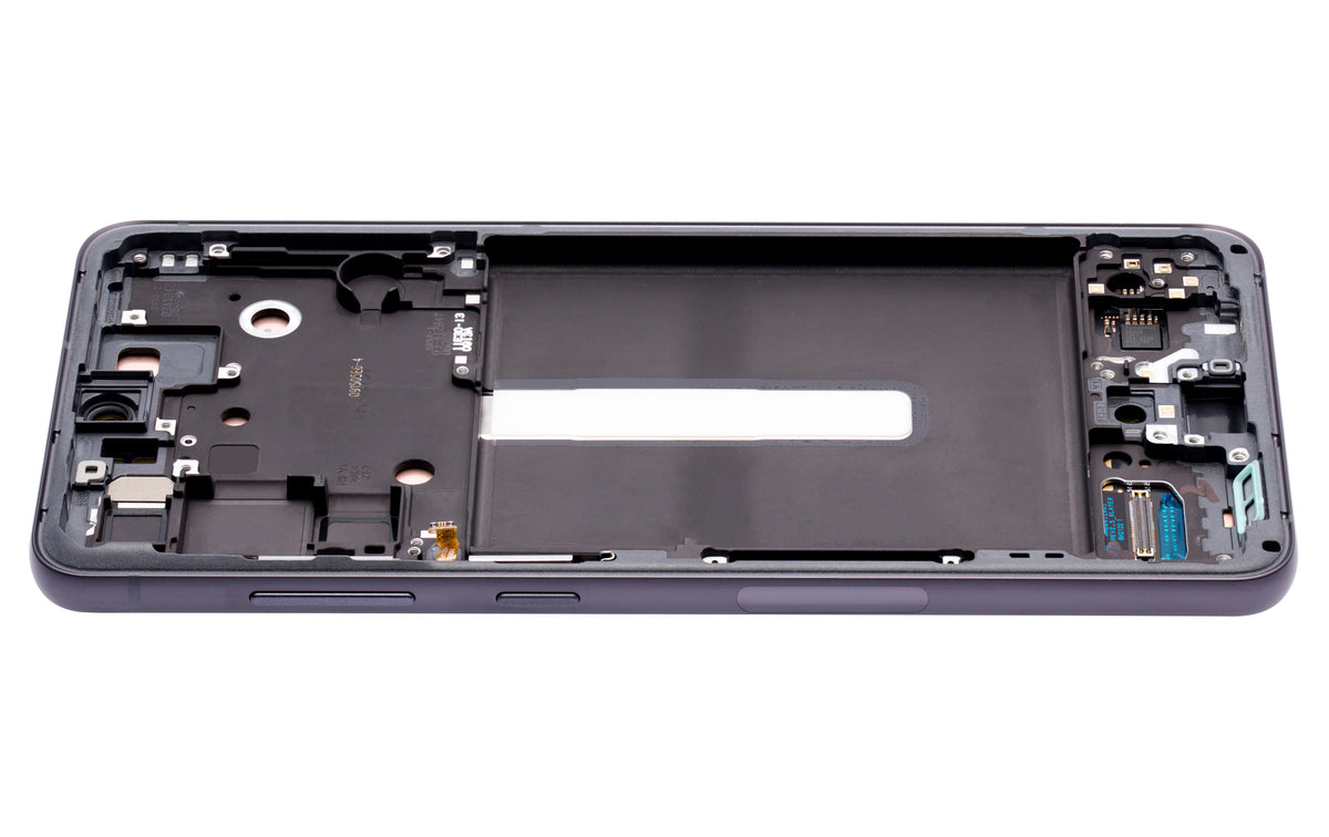 Samsung Galaxy S21 FE OEM Refurbished screen with frame Graphite detail
